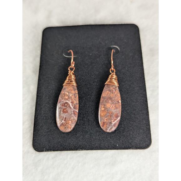 4 prs Earrings lot,fused glass. cutout squares,turquoise/ crystal,red creek NWT - Picture 4 of 11